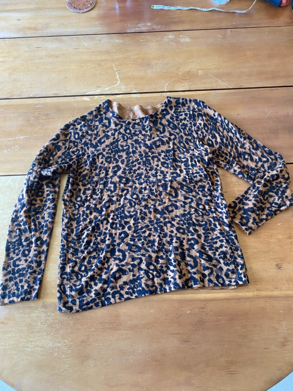 Leopard Animal Print Long Sleeve Soft Knit Top Mobwife Classic small / medium